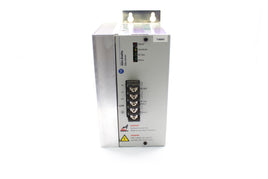 Allen Bradley 2090-UCSR-A300 Active Shunt Regulator, a metal electrical device with multiple connectors and a warning label on the front.